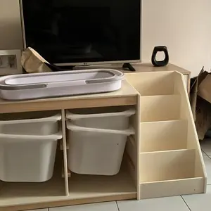 Cilic - Saitama rak mainan anak dan rak buku olahan kayu dengan laci plastik 6 slot -  bookshelf