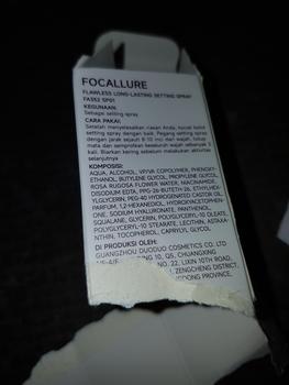 Product Review of FOCALLURE #PerfectLock Hydrating & Nourishing Setting Spray  1pcs FA352 from Tokopedia customer review 0