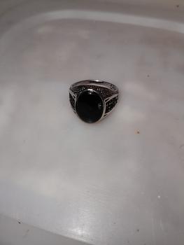 Product Review of Cincin Batu Akik Black Onix Agate Hitam Pekat Elegan Berkelas from Tokopedia customer review 0