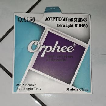 Product Review of Orphee QA Senar SET Gitar Akustik String Ukuran 9 10 11 12 QA140 QA150 QA160 QA170 Q160S Q160C from Tokopedia customer review 0