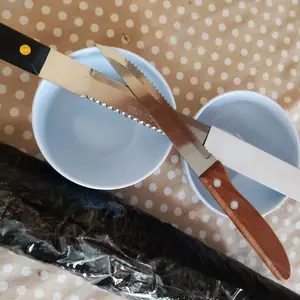 Pisau Roti Kue Bolu 2 Sisi Pisau Panjang Gerigi Rata Knife Bread Cake