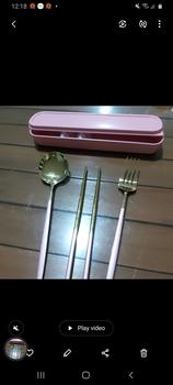 Product Review of Set Alat Makan Korea, Kotak Sendok Garpu Sumpit 4 in 1 from Tokopedia customer review 2