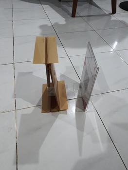 Product Review of Tempat Brosur A5 Potrait 2 Sisi Akrilik 2mm - Tent Holder / Tent Card Stand Display - Desk from Tokopedia customer review 1