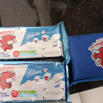 Product Review of Keju Belcube Cheese Spread 125 gr - Belcube Keju Bayi MPASI 24 kotak from Tokopedia customer review 1