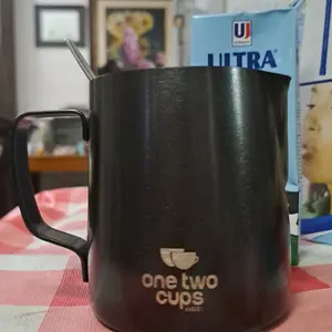 One Two Cups Gelas Milk Jug Kopi Espresso Latte Art Stainless Steel
