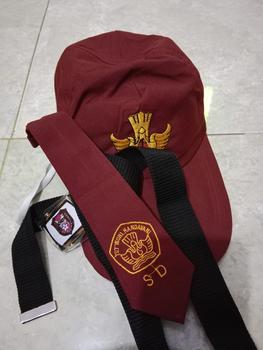 Product Review of Paket Topi SD merah polos, Gesper, Dasi BORDIR LAKI from Tokopedia customer review 0