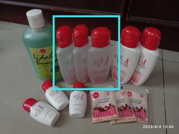 Product Review of Red-A Face Tonic Anti Oxidant with VIT E, Extract Red Algae & Averrhoa - 125ml from Tokopedia customer review 1