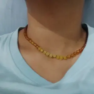 Amber Buddy | XB54R2M Kalung & Gelang Amber Dewasa Rainbow Matte - 42cm & 18cm.