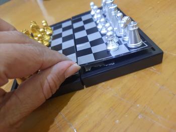 Product Review of Mainan Catur Magnetic Mini Board Game Portable - Ludo Magnetic Mini from Tokopedia customer review 0