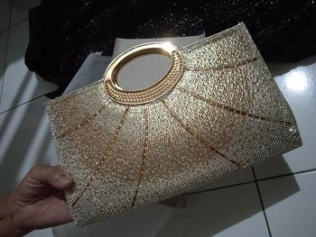 Product Review of Tas Pesta Kondangan Wanita Import Premium Kekinian Mewah Elegan Terbaru Crystal Clutch Bag 88533 from Tokopedia customer review 0