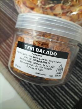 Product Review of TERI BALADO LISAHWAN. Bumbu balado lebih medok. from Tokopedia customer review 1