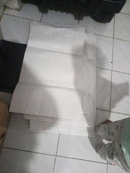 Product Review of WALLPAPER STICKER DINDING 3D BRICKFOAM MOTIF BATU ALAM WALLFOAM from Tokopedia customer review 0
