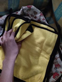 Product Review of Microfiber Kain Lap 30x30 cm Kain Lap Serbaguna 2 Sisi Halus 500 GSM from Tokopedia customer review 0