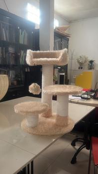 Product Review of MAINAN GARUKAN KUCING 3TIANG GARUKAN CAT TREE CONDO from Tokopedia customer review 0