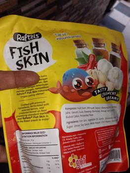 Product Review of Keripik Kulit Ikan / Fish Skin Rasa Original Raftels 75gr Halal from Tokopedia customer review 0