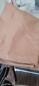 Product Review of Gorden  Curtain jendela Pintu minimalis smokering Gold polos embos coklat tua murah Tali Merah from Tokopedia customer review 1