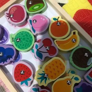 MAINAN EDUKASI MONTESSORI ANAK MERONCE DAN MEMANCING BUAH HEWAN Kayu Toys alat konsentrasi