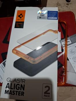 Product Review of Tempered Glass for Samsung Galaxy A55 Spigen GlastR Alignmaster Clear Tray from Tokopedia customer review 0