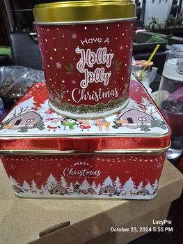 Product Review of Kaleng Natal toples kue kering kotak wadah Christmas from Tokopedia customer review 0
