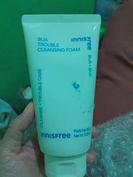 Product Review of Innisfree Bija Trouble Cleansing Foam 150g - Cleanser from Tokopedia customer review 0
