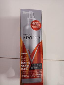 Product Review of Makarizo Advisor Hair & Scalp Tonic 240mL - 2 in 1 Untuk Rambut Rontok dan Ketombe / Memperkuat Akar Rambut from Tokopedia customer review 2