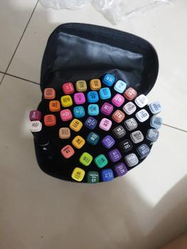 Product Review of Spidol Warna Warni 1 Set Dual Side Fine Art Brush Pen Art Sketch Marker isi 80/60/48/30/24/12 Color from Tokopedia customer review 0