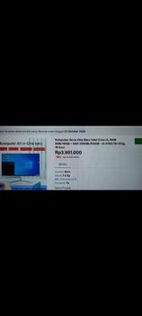 Product Review of MA Komputer All-in-One Terbaru HD Super Tipis Intel Core i3/i5 Untuk Rumah, Belajar, Kantor, dan Hiburan - 19/22/24 Inci Gratis Mouse + Keyboard，Cocok untuk desain, rumah, hiburan, kantor Kemasan Kayu & Garansi Garansi 1 Tahun from Tokopedia customer review 0