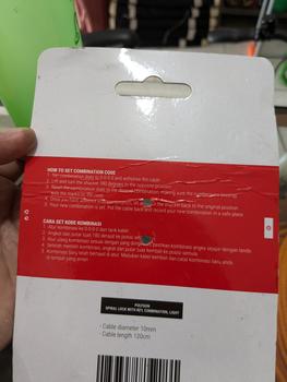 Product Review of Kunci Sepeda Polygon With Key Number & Light from Tokopedia customer review 3