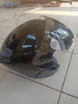 Product Review of HELM Half Face RSV NEW WINDTAIL CARBON GLOSSY  Motorcycle from Tokopedia customer review 1