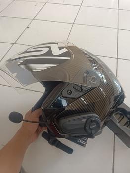 Product Review of HELM Half Face RSV NEW WINDTAIL CARBON GLOSSY  Motorcycle from Tokopedia customer review 2