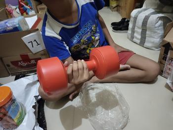 Product Review of Barbel Dumbel Plastik 3 KG Hercules Abu-Abu - 1pcs from Tokopedia customer review 0