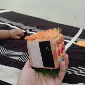 Sensory Cube Mainan Edukasi Anak Bayi 6 7 9 12 bulan Kubus Kayu Sensori Tekstur