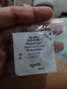 Product Review of SIMPARICA 1 Tablet - Obat Kutu Kunyah Untuk Anjing from Tokopedia customer review 0