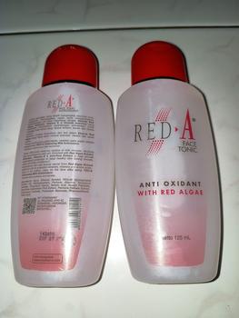 Product Review of Red-A Face Tonic Anti Oxidant with VIT E, Extract Red Algae & Averrhoa - 125ml from Tokopedia customer review 0