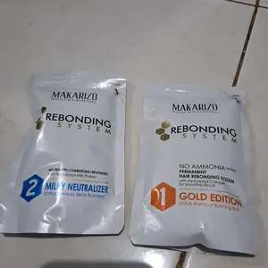 Makarizo Professional Rebonding System Kit (Step 1+Step 2) Gold Edition 125 ml