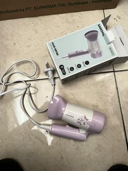 Product Review of Samono Hair Dryer Pengering Rambut Low Watt 300 Watt 2 Kecepatan Angin Bisa Dilipat SW-HD10 from Tokopedia customer review 1