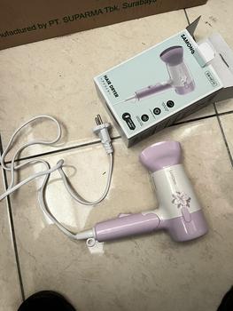 Product Review of Samono Hair Dryer Pengering Rambut Low Watt 300 Watt 2 Kecepatan Angin Bisa Dilipat SW-HD10 from Tokopedia customer review 0