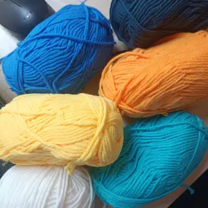 Benang rajut katun impor big ply/milk cotton yarn MCP5