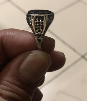 Product Review of Cincin Batu Akik Black Onix Agate Hitam Pekat Elegan Berkelas from Tokopedia customer review 0