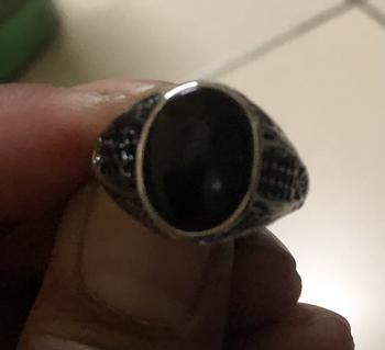 Product Review of Cincin Batu Akik Black Onix Agate Hitam Pekat Elegan Berkelas from Tokopedia customer review 1