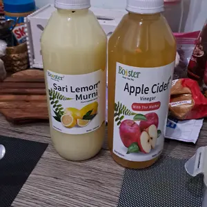 Cuka Apel Murni Dengan Inang / Apple Cider Vinegar With Mother / Cuka Apel Asli Alami