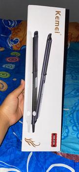 Product Review of Catokan Rambut Kemei 2139 Catokan Rambut 2in1 Ceramic berkualitas Meluruskan Hitam Straightener from Tokopedia customer review 1
