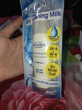 Product Review of Skin Aqua UV Whitening Milk 40g (144531) from Tokopedia customer review 1