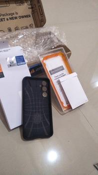 Product Review of Tempered Glass for Samsung Galaxy A55 Spigen GlastR Alignmaster Clear Tray from Tokopedia customer review 1