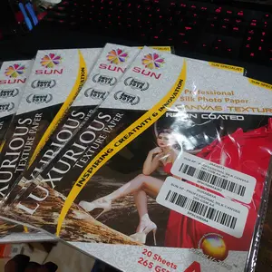 Kertas Foto Doff Silky Texture A4 F4 10R Kulit Jeruk - SUN Professional Silky, Glossy Photo Paper 265 A4, Motif Pearl, Canvas, Satin/Luster Double Side, Starlight ( Support for epson/canon/hp/brother ori/dye/pigment/art paper ink - 664, 003, 673, BT5000)