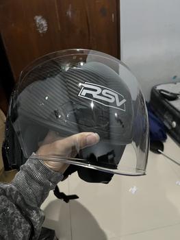 Product Review of HELM Half Face RSV NEW WINDTAIL CARBON GLOSSY  Motorcycle from Tokopedia customer review 2