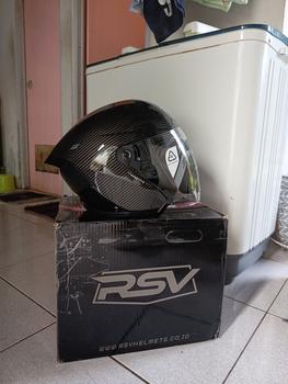 Product Review of HELM Half Face RSV NEW WINDTAIL CARBON GLOSSY  Motorcycle from Tokopedia customer review 3
