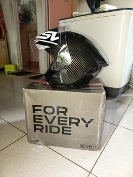 Product Review of HELM Half Face RSV NEW WINDTAIL CARBON GLOSSY  Motorcycle from Tokopedia customer review 1