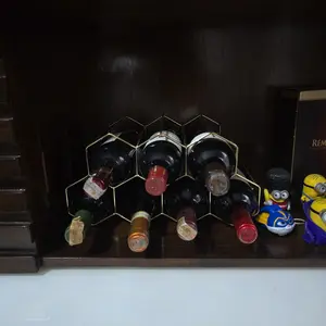 Tempat Wine Rak Botol Stainless gold rose gold