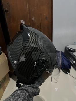 Product Review of HELM Half Face RSV NEW WINDTAIL CARBON GLOSSY  Motorcycle from Tokopedia customer review 3
